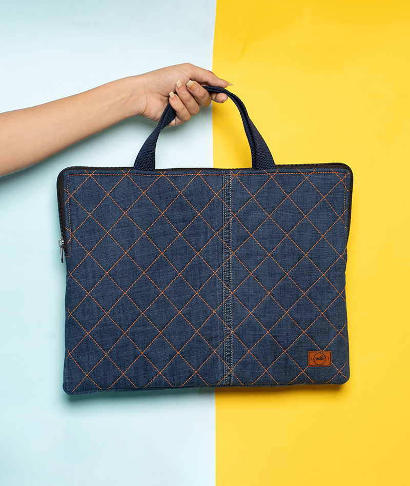 Ecofriendly  Quilted Laptop bag